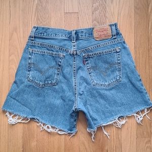 Levi's  vintage  high  rise  cut  off  jean  short